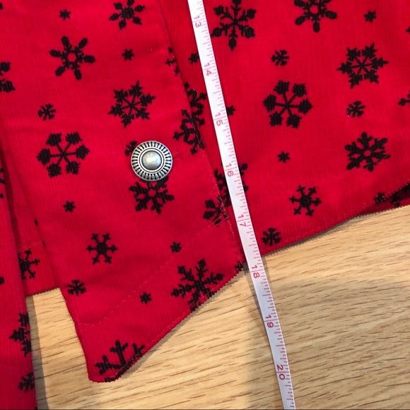 VINTAGE CACTUS FLOWER Christmas vest red snow Sz M - Picture 12 of 14